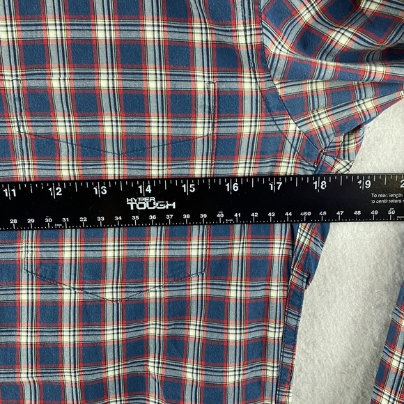 Uniqlo Button-Up Shirt Mens XS X-Small Multicolor Plaid Long Sleeve Pocket - Picture 8 of 15